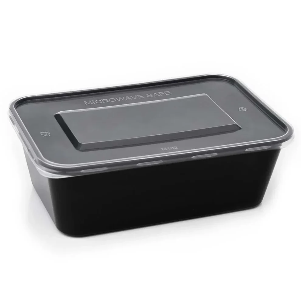 Disposoul Rectangular Food Container With LID 750 ml