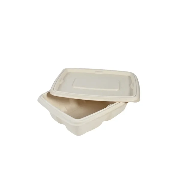 Xpercia Biodegradable Bagasse Takeaway Rectangular Container With LID 500Ml